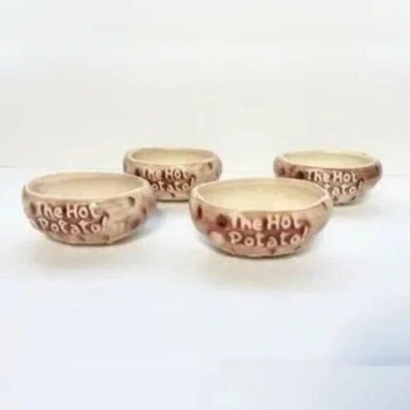 Vintage Set of 4 The Hot Potato! California Art Pottery Bowls Bill Finnegan 1975 - Picture 3 of 5